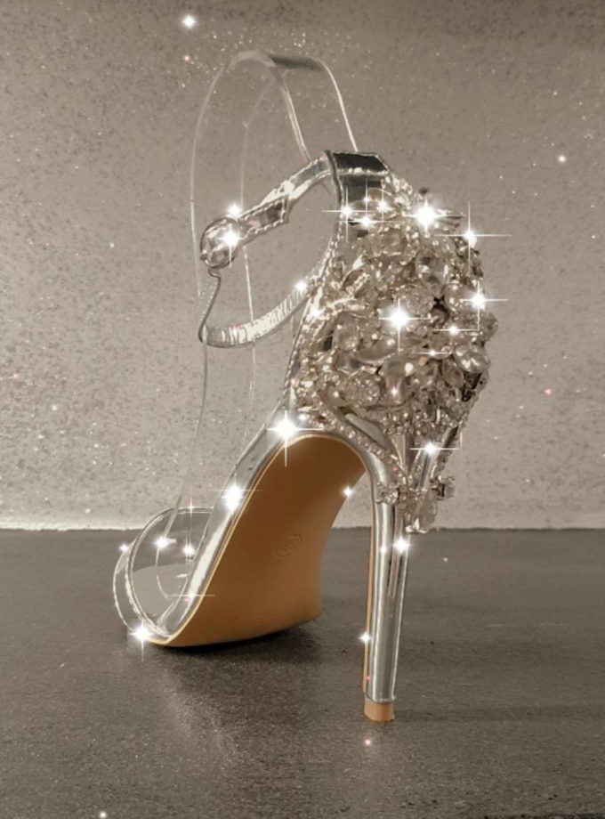 SANDALO ARGENTO TACCO GIOIELLO