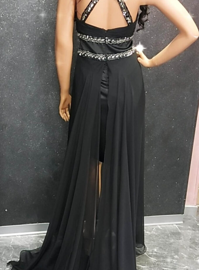 ABITO TUBINO CON STRASCICO E SCOLLATURA PARTICOLARE DIETRO