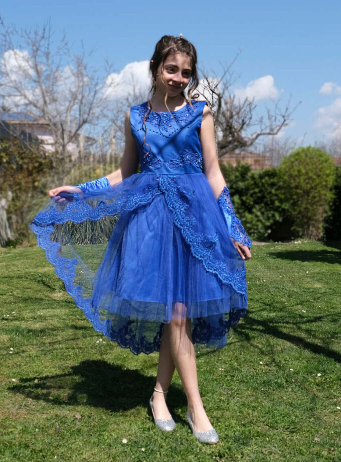 abito bambina kate azzurro