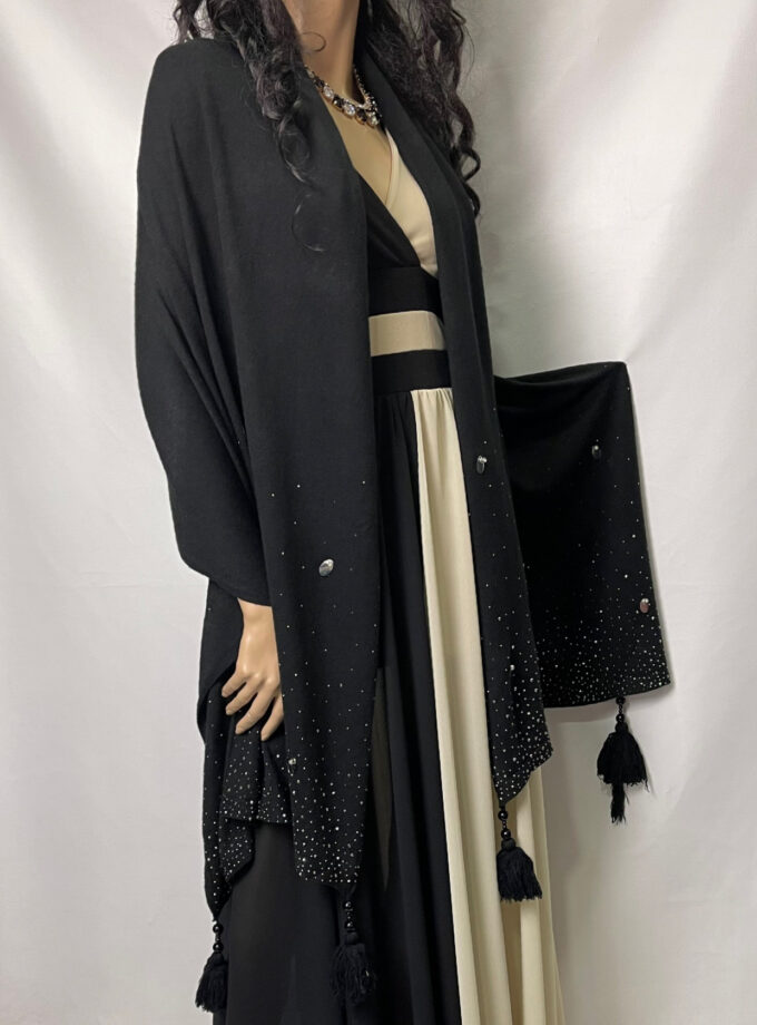 MANTELLA LANA NERA STRASS