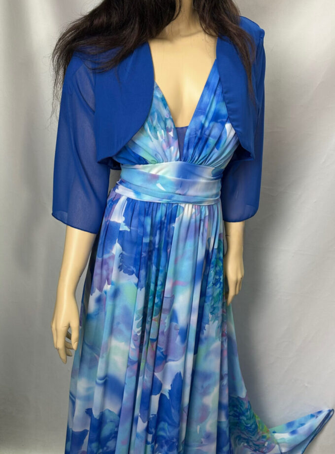 giacchino corto voile interno raso azzurro