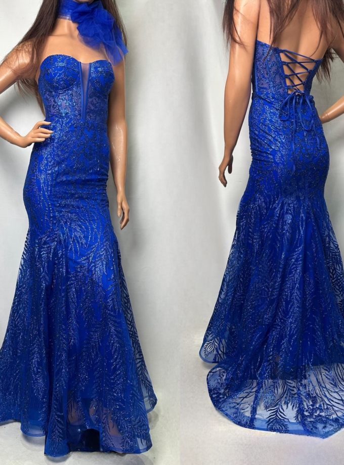 abito sirena azzurro incanto