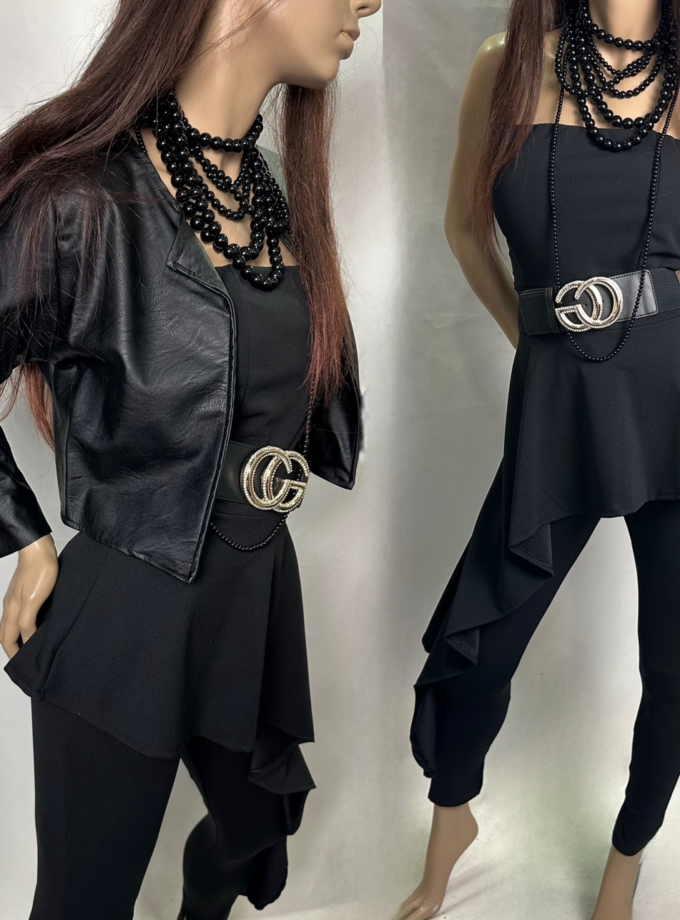 tuta nera volant lato