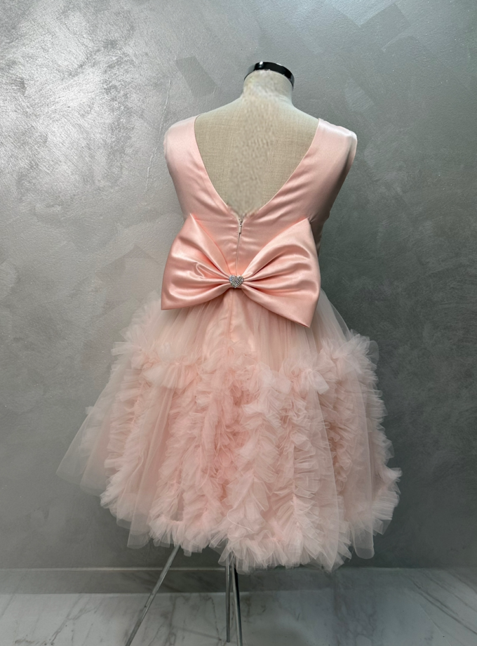 abito bambina primavera rosa antico