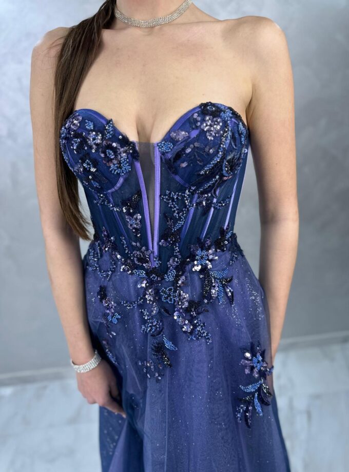 abito bambola sfumato blu glicine