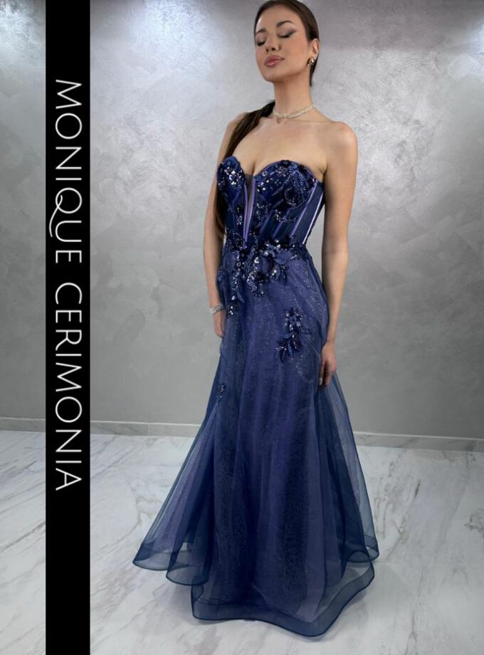 abito bambola sfumato blu glicine