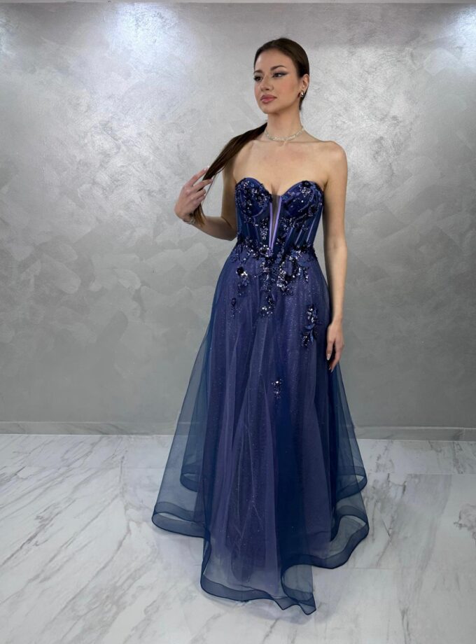 abito bambola sfumato blu glicine