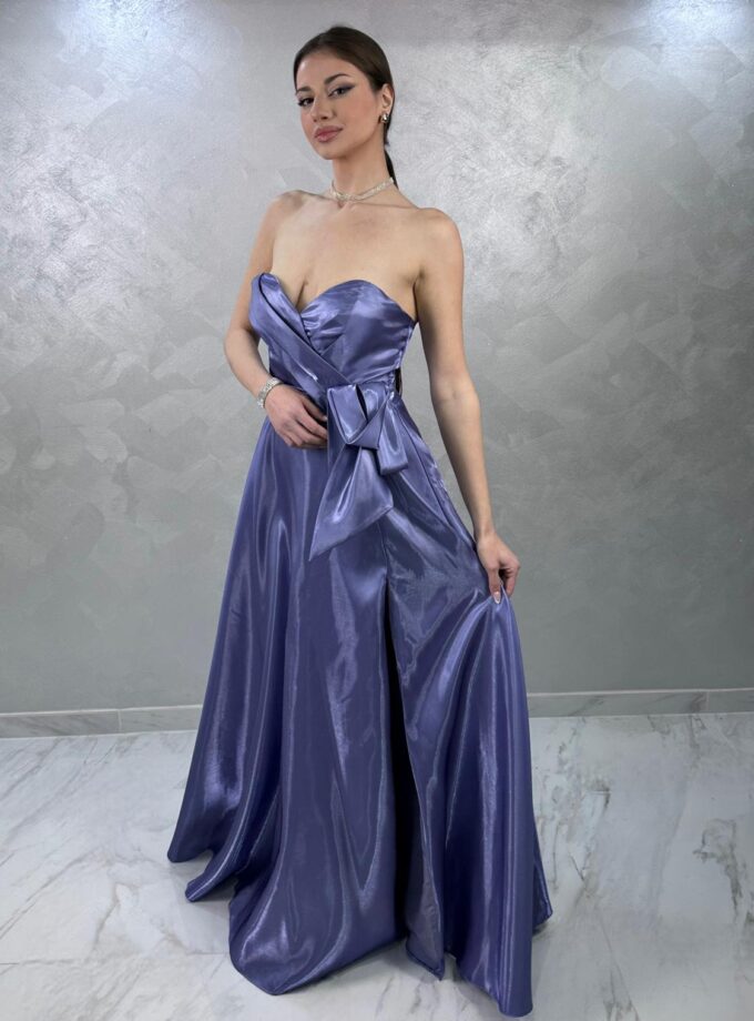 abito bambola raso in organza polvere