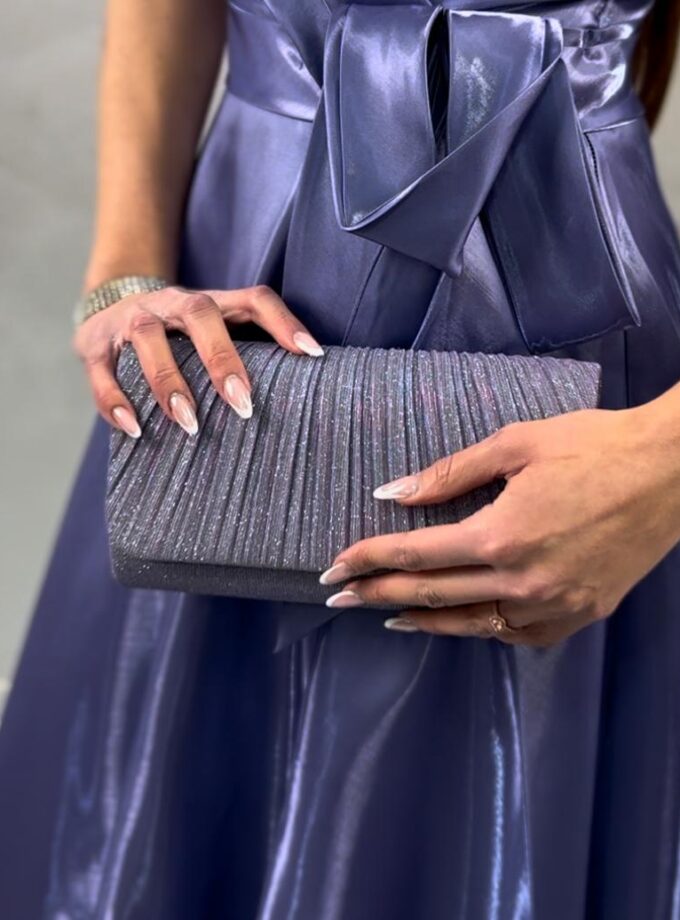 borsetta elegante glicine sfaccettato polvere