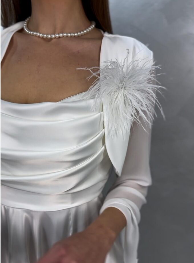 giacchino corto voile bianco