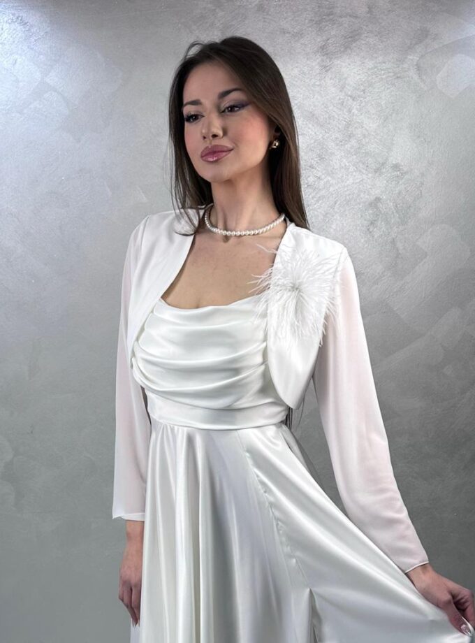 giacchino corto voile bianco