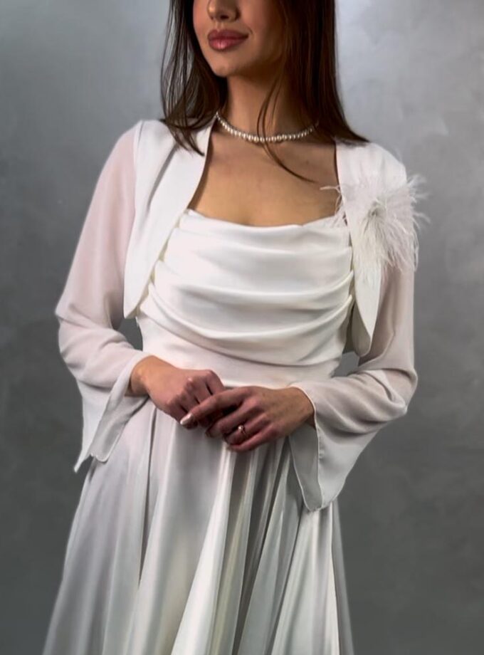 giacchino corto voile bianco