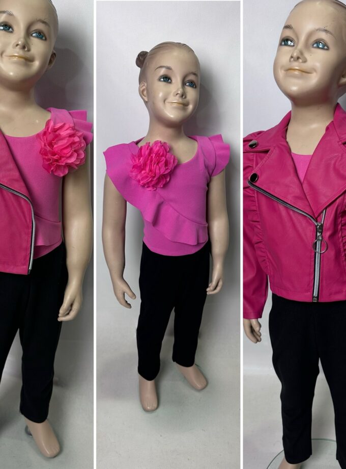 chiodo bambina rouge fucsia