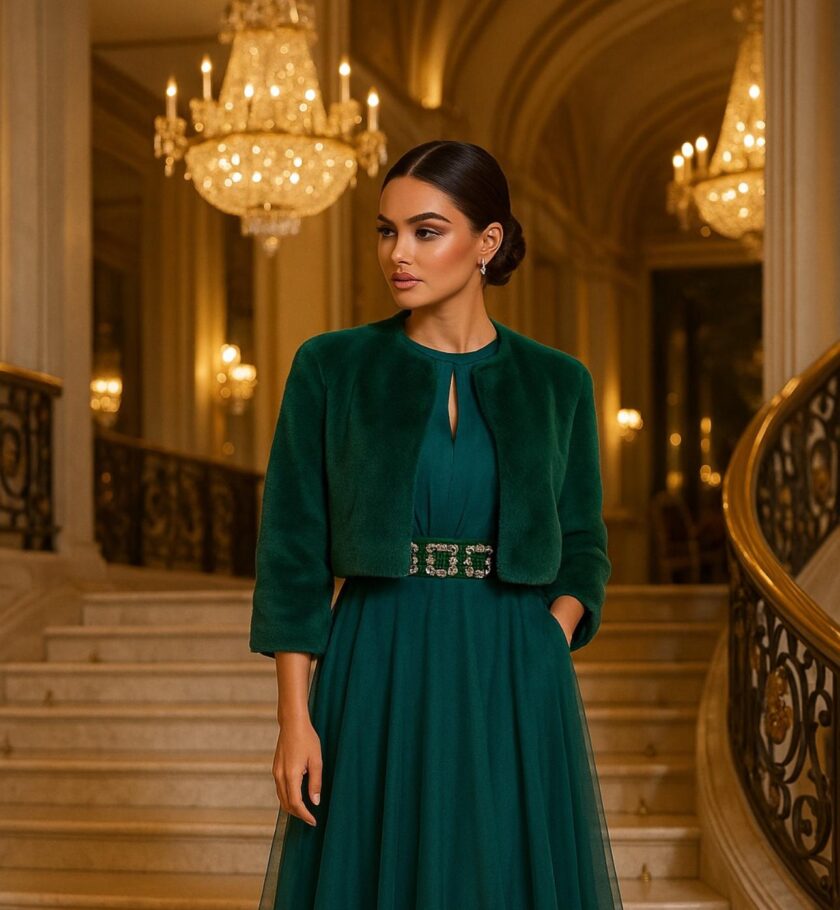 giacchino pelliccia verde gucc.i