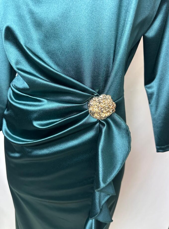 abito tubino rouge raso verde