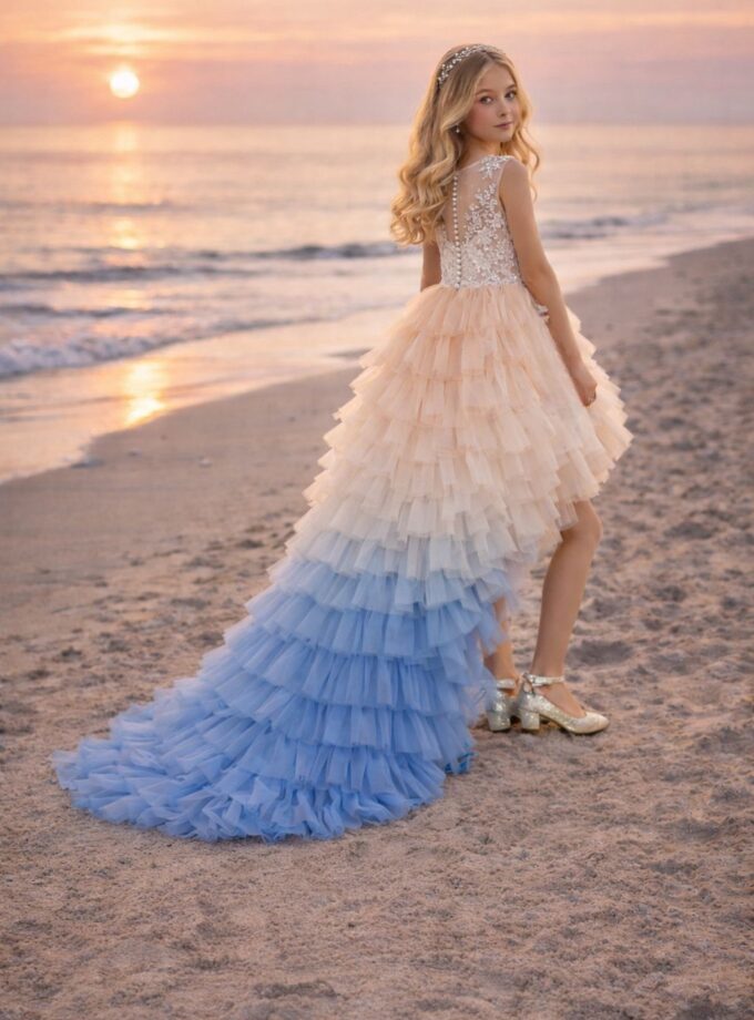 abito bambina Hawaii sfumato